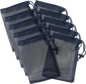 10 Pcs Small Mesh Drawstring Bags Mini Nylon Net Bags Small Travel Stuff Bags Mesh Laundry Bag Small Gym Bag Golf Ball Bag Pouch Tennis Ball Bag Beach Mesh Bags 15 x 20cm