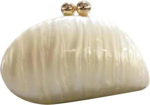 Acrylic Clutch Purse for Women, Shoulder Crossbody Seashell Purse with Chain, 9.1x2.8x5.1 Glitter Marble Evening Clutch Bag for Wedding Party Prom, Milky White, Acrylic Purse Acrylic Clutch Purse for Women, Shoulder Crossbody Seashell Purse with Chain, 9.1x2.8x5.1 Glitter Marble Evening Clutch Bag for Wedding Party Prom, Milky White, Acrylic Purse