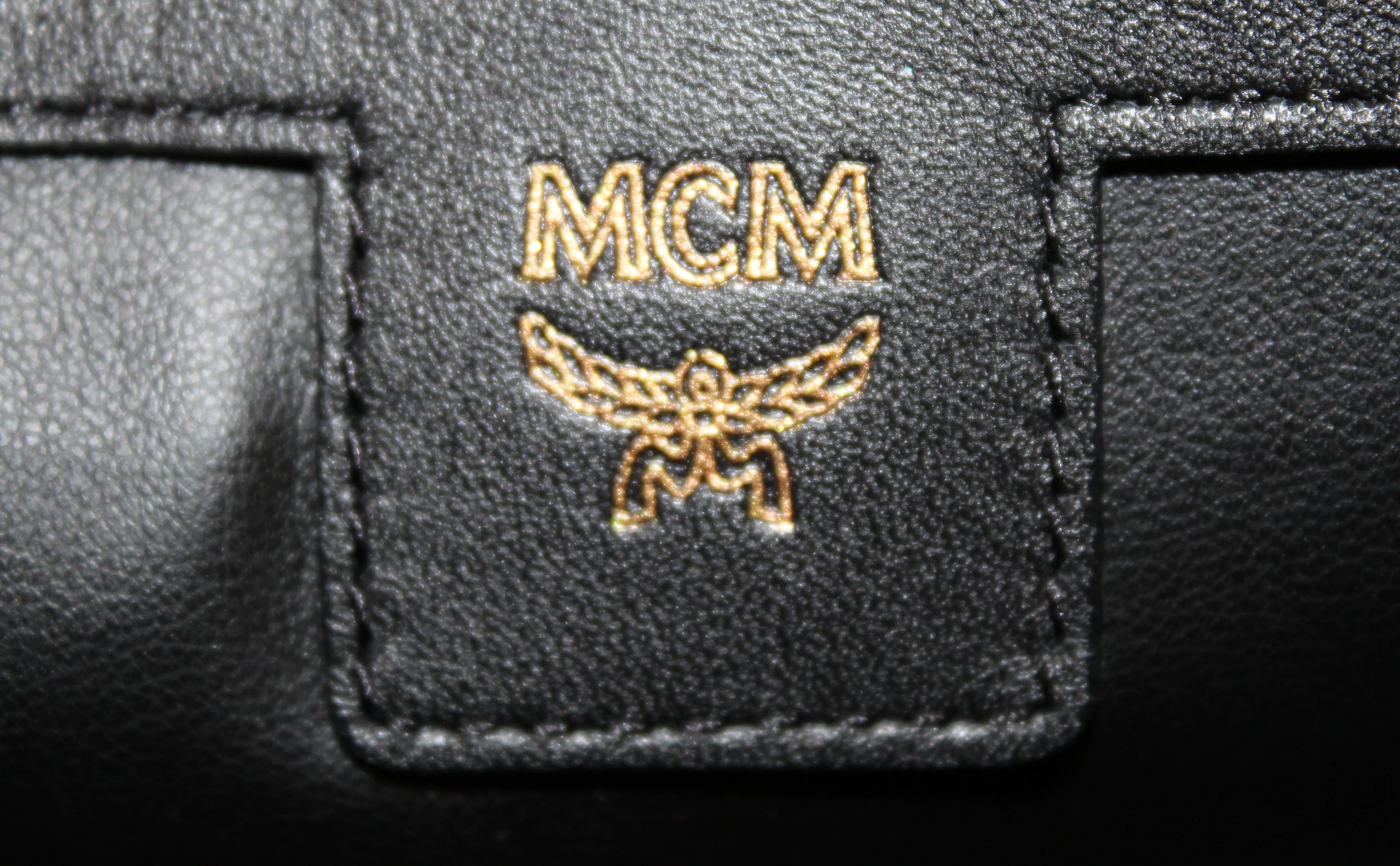 Authentic MCM Burgundy Stark Visetos Small Backpack