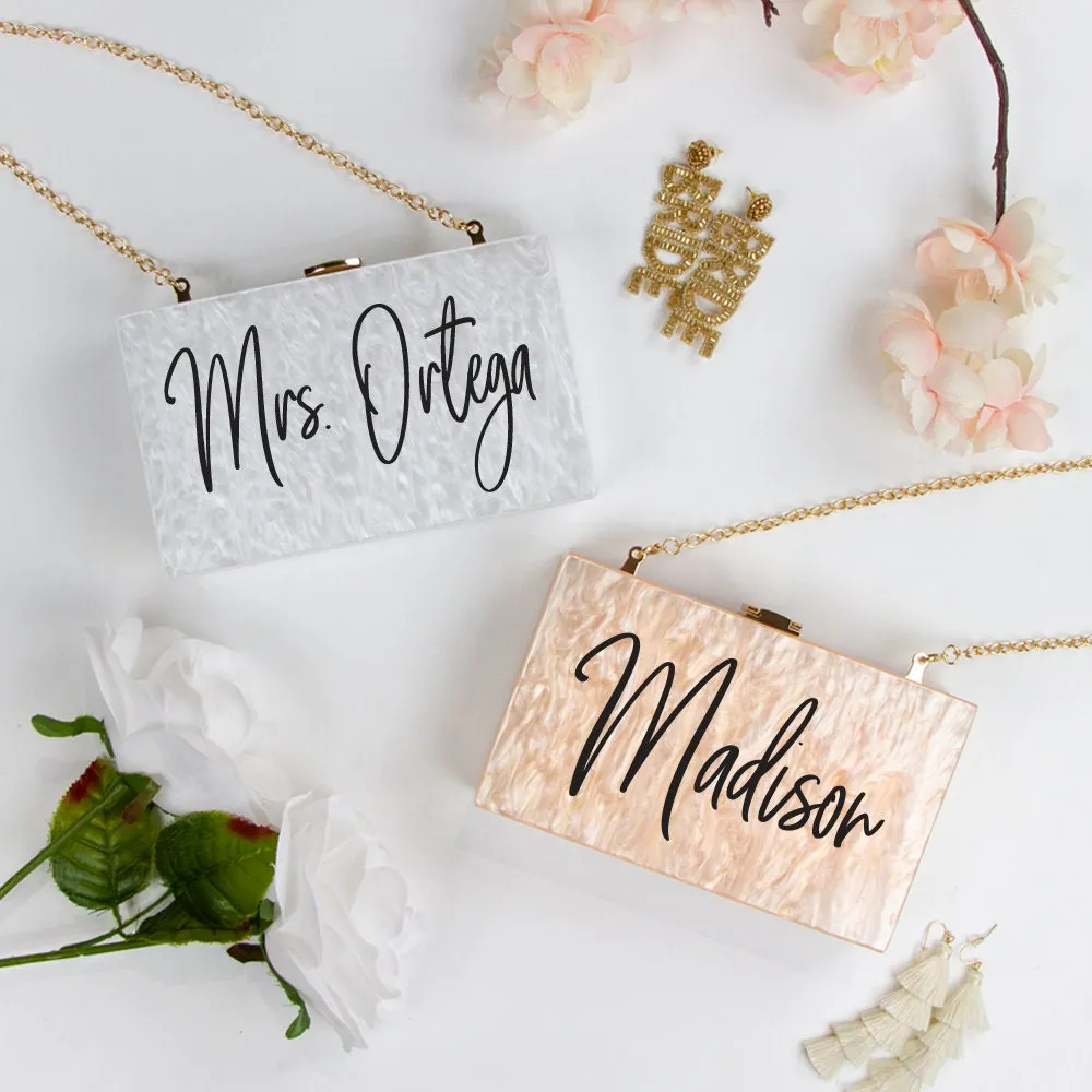 Bachelorette Marbled Box Clutch Gift-LP
