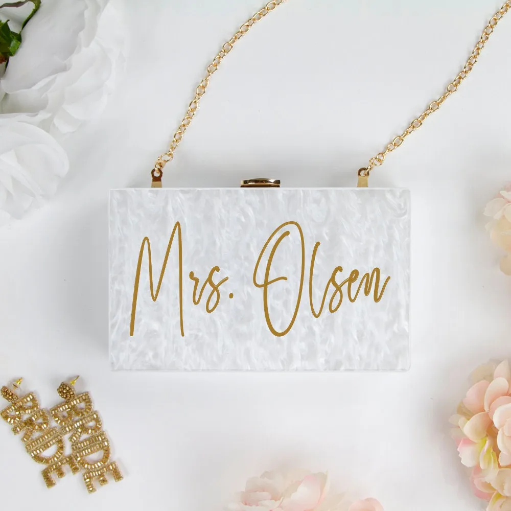 Bachelorette Marbled Box Clutch Gift-LP