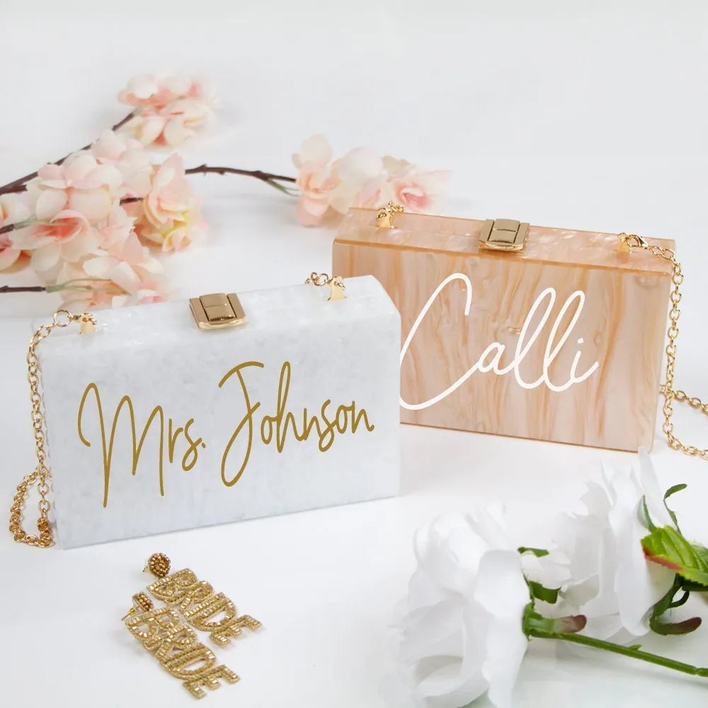 Bachelorette Marbled Box Clutch Gift-LP