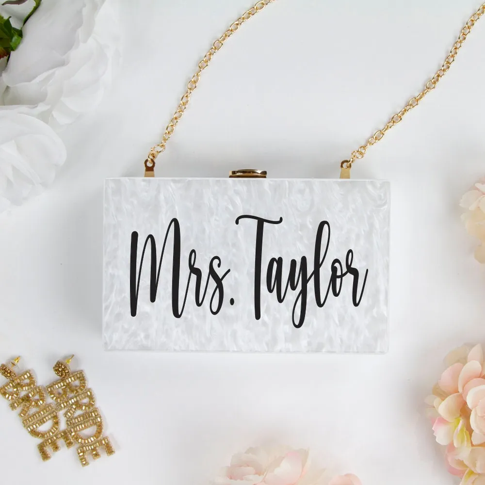 Bachelorette Marbled Box Clutch Gift-LP