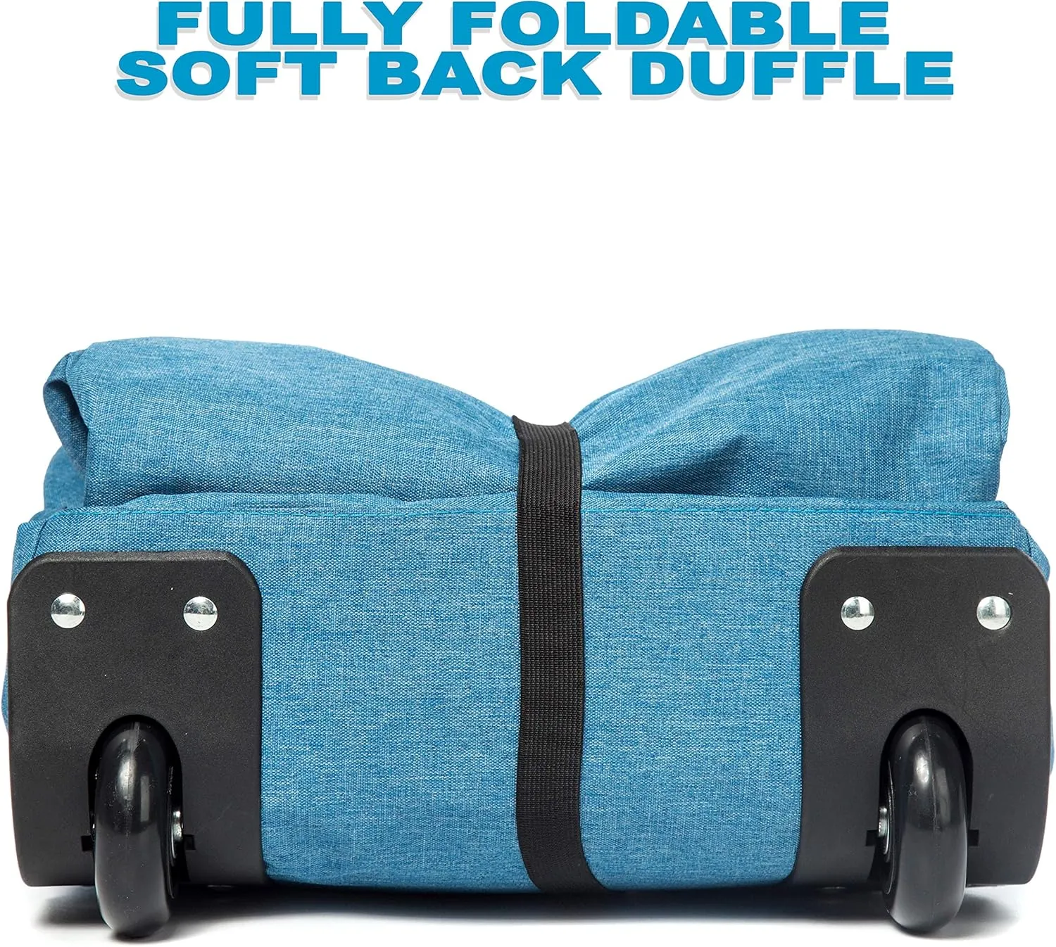 Bago Rolling Duffle Bag with Wheels - 30" 100L Foldable Weekender Bag, Waterproof Travel Duffel Bag, Heavy Duty lightWeight Duffle Bag for Traveling, Rolling Duffel Bag with Wheels (SnowBlue)