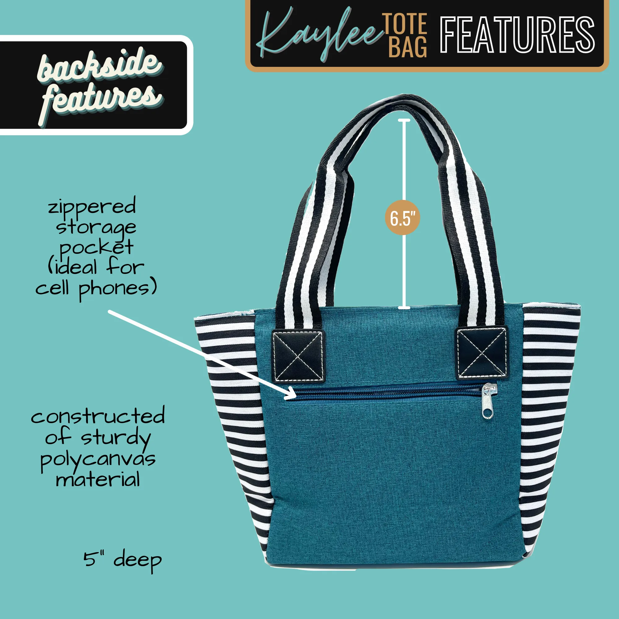 Best Teacher Kaylee Teal Tote Bag for Teachers