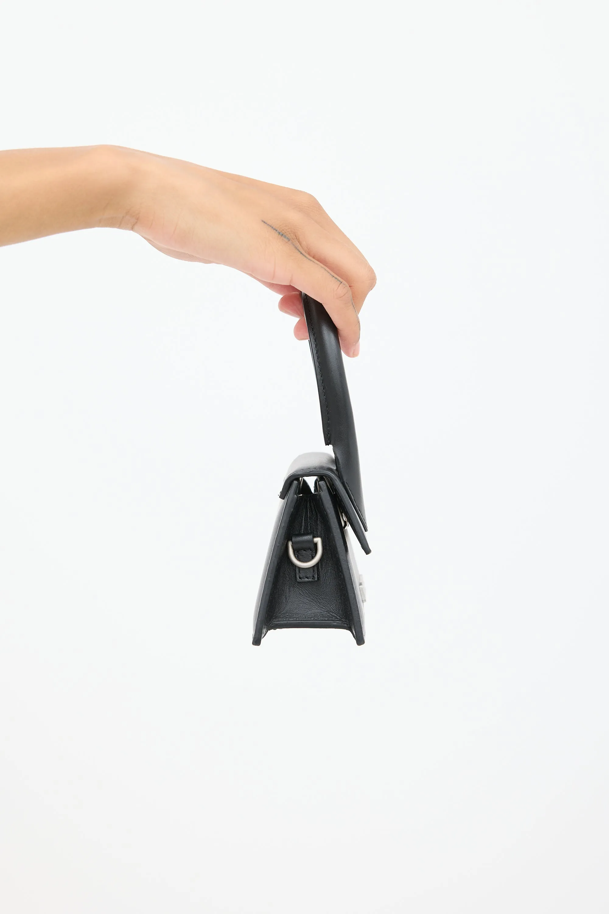 Black Leather Le Chiquito Homme Bag