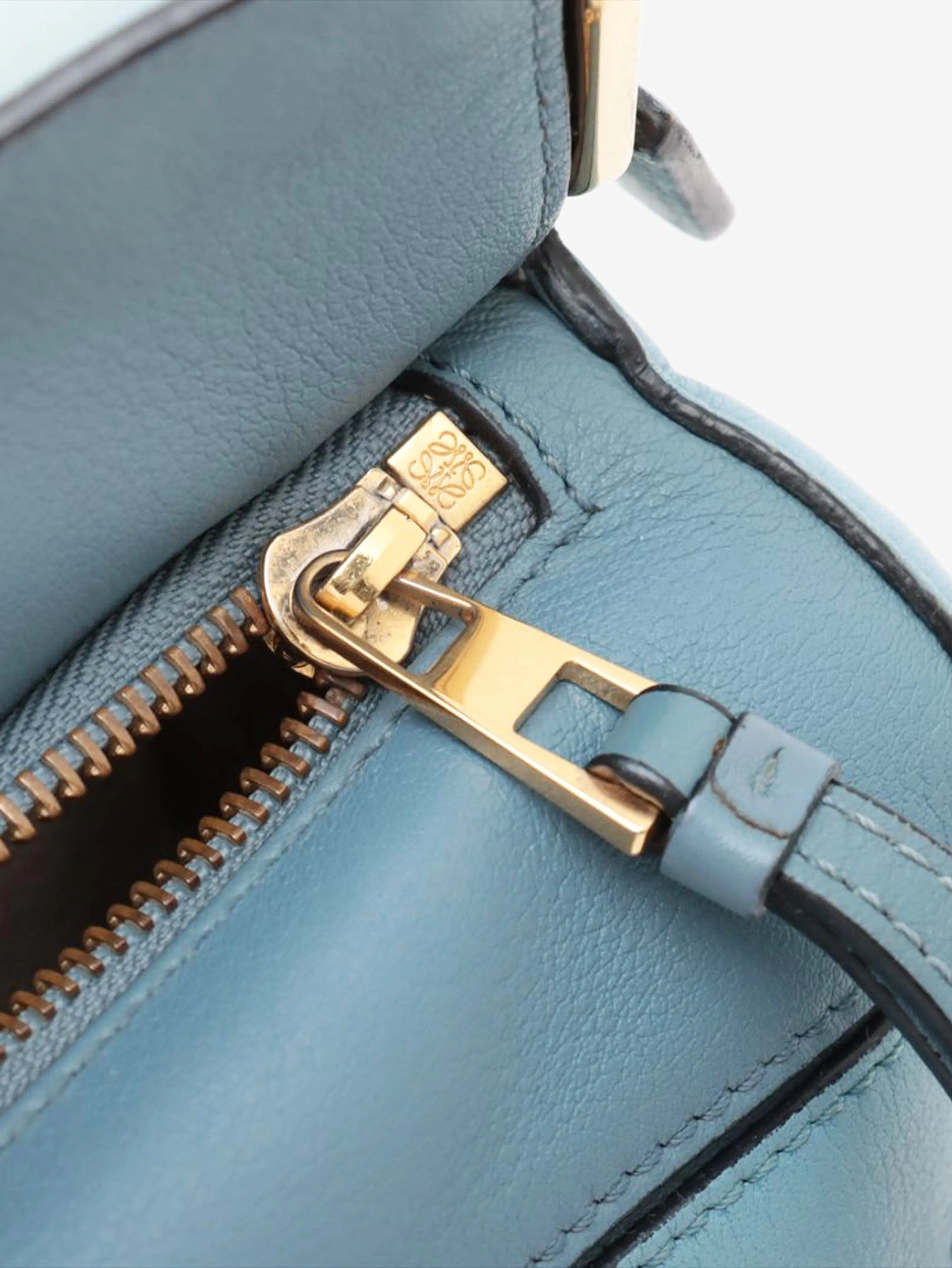Blue small tricolour Puzzle bag