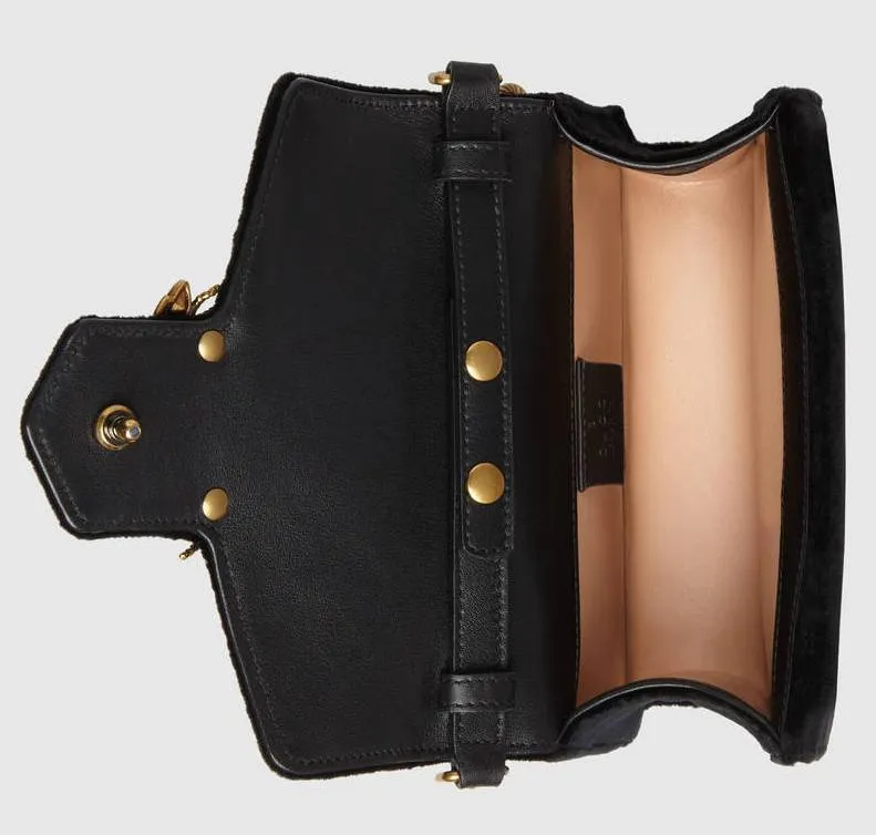Broadway Velvet Mini Bag, Black