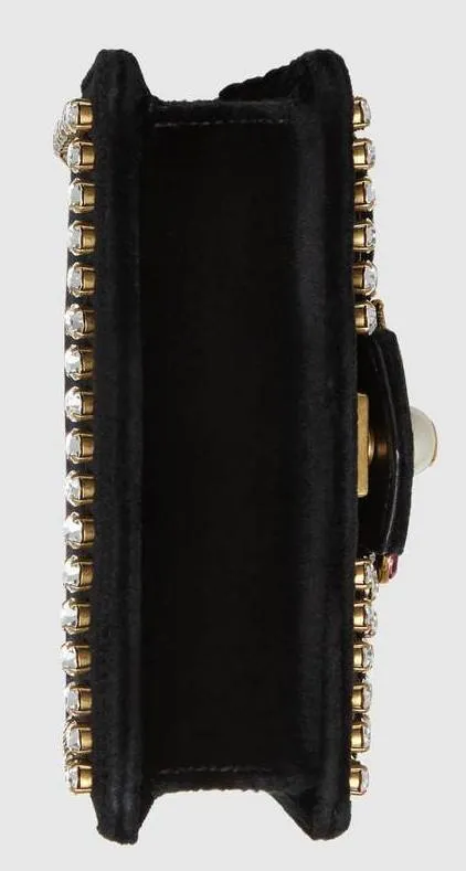 Broadway Velvet Mini Bag, Black