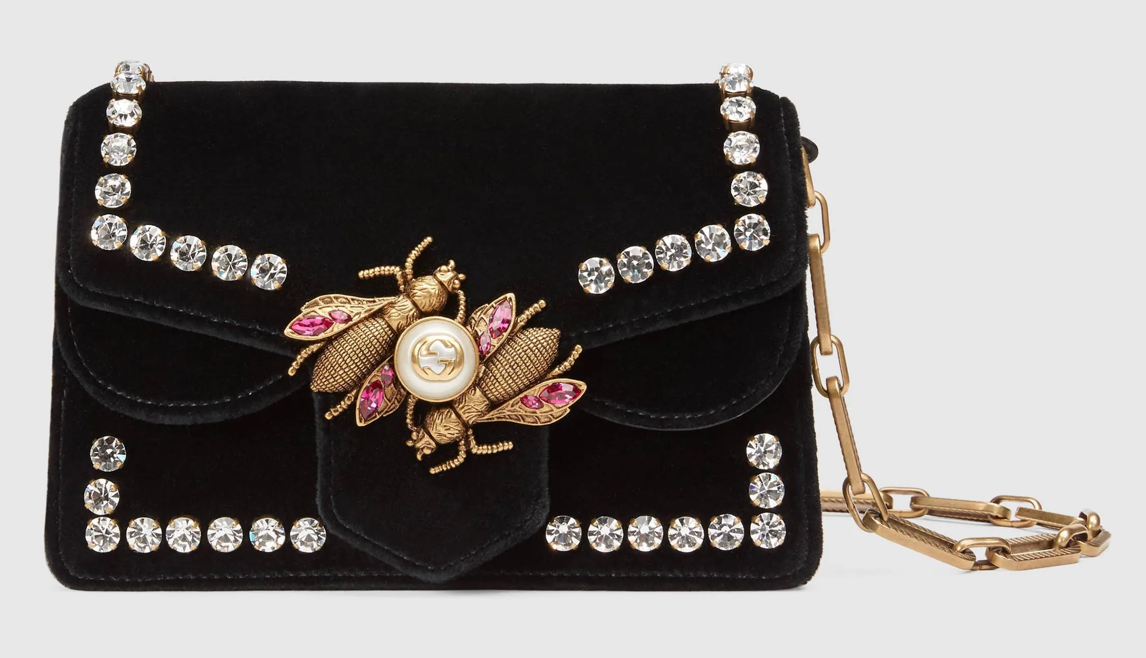 Broadway Velvet Mini Bag, Black