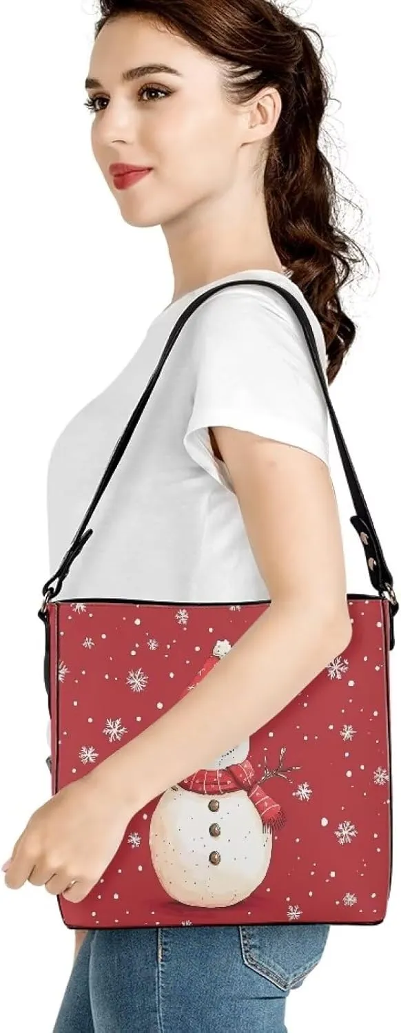 Bucket Bag for Women Fashion Leather Handbag for Women Shoulder Bag for Travel Tote Purse for Women
