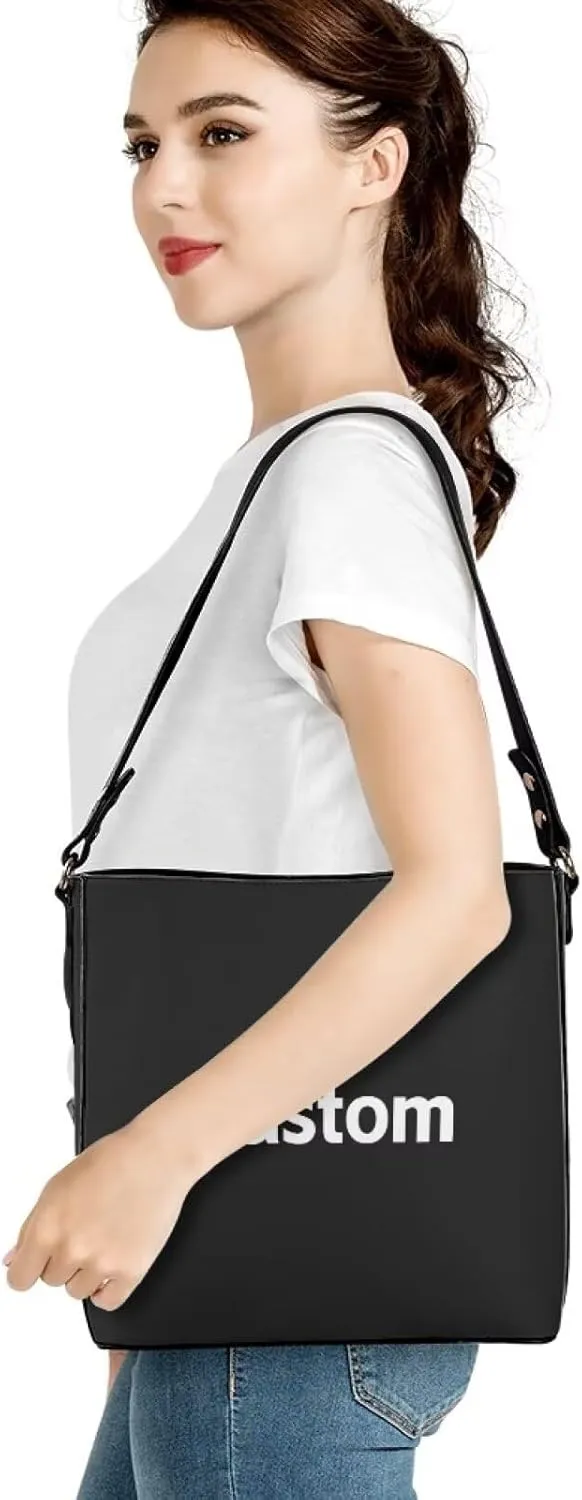 Bucket Bag for Women Fashion Leather Handbag for Women Shoulder Bag for Travel Tote Purse for Women