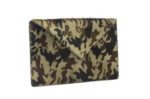 Calf Hair Slim Envelope Clutch