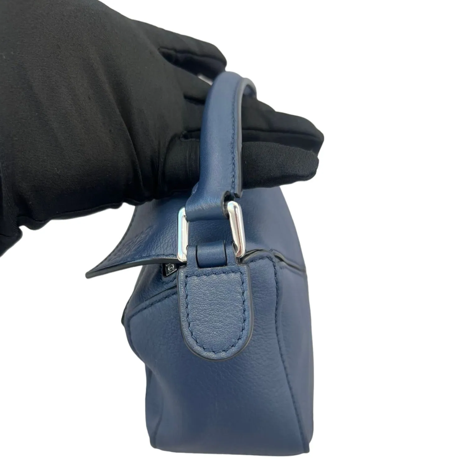 Calfskin Mini Puzzle Bag Blue SHW
