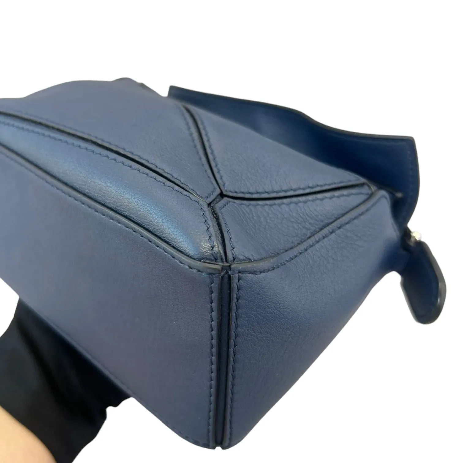 Calfskin Mini Puzzle Bag Blue SHW