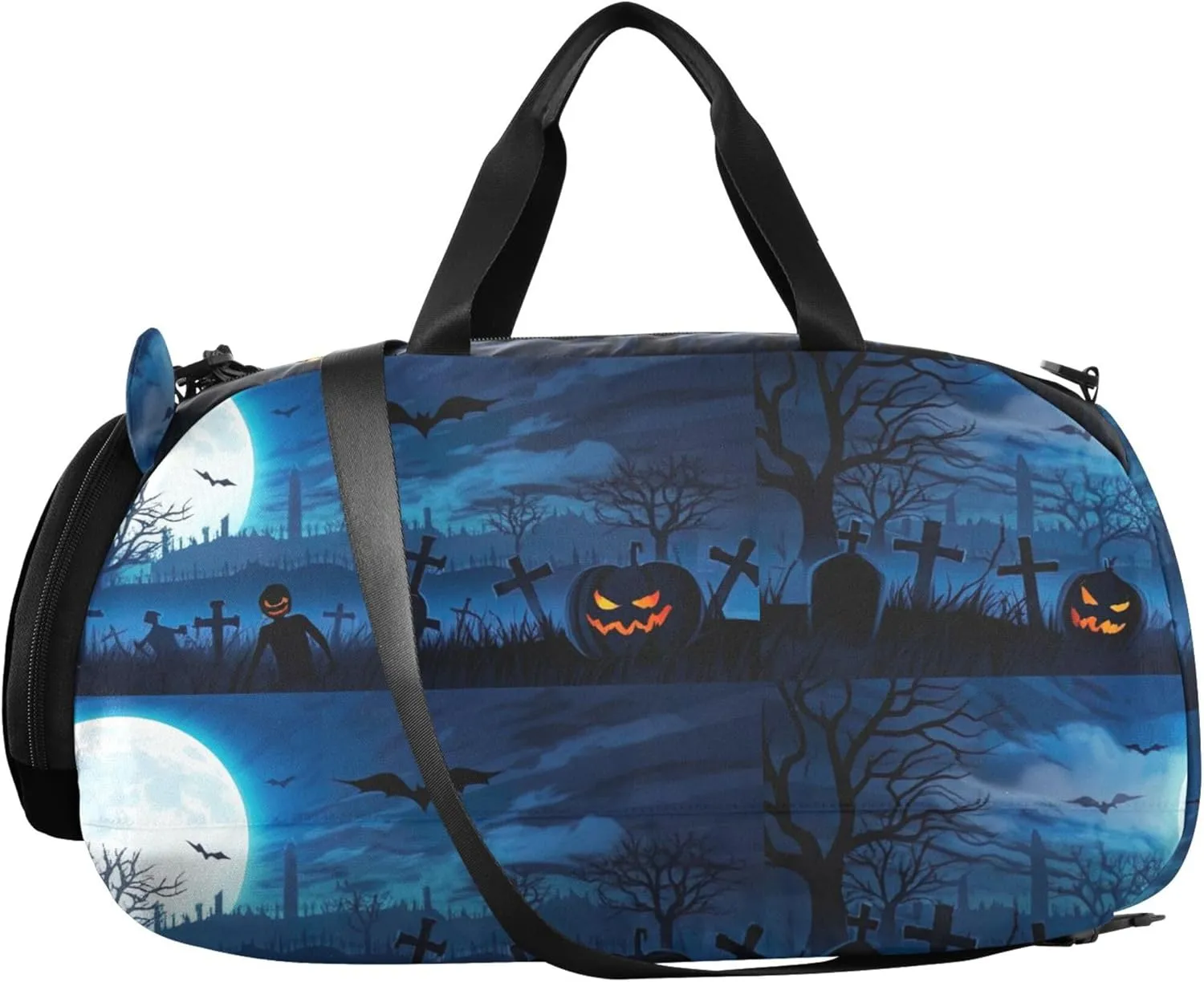 Carry on Duffel for Boys Gothic Halloween Night Overnight Weekender Duffel Travel Duffle Bags Girls Tote Duffle Bag for Kids