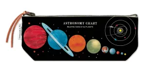 Cavallini - 100% Natural Cotton Vintage Mini Pouch Bag - 10x23cms - Astronomy