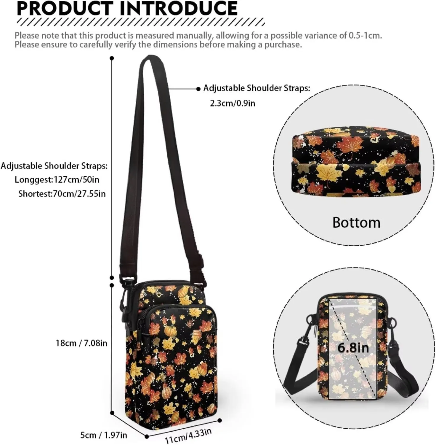 Crossbody Backpack for Women Sling Bag with Adjustable Strap Women Cross Body Chest Bag Mini Purse