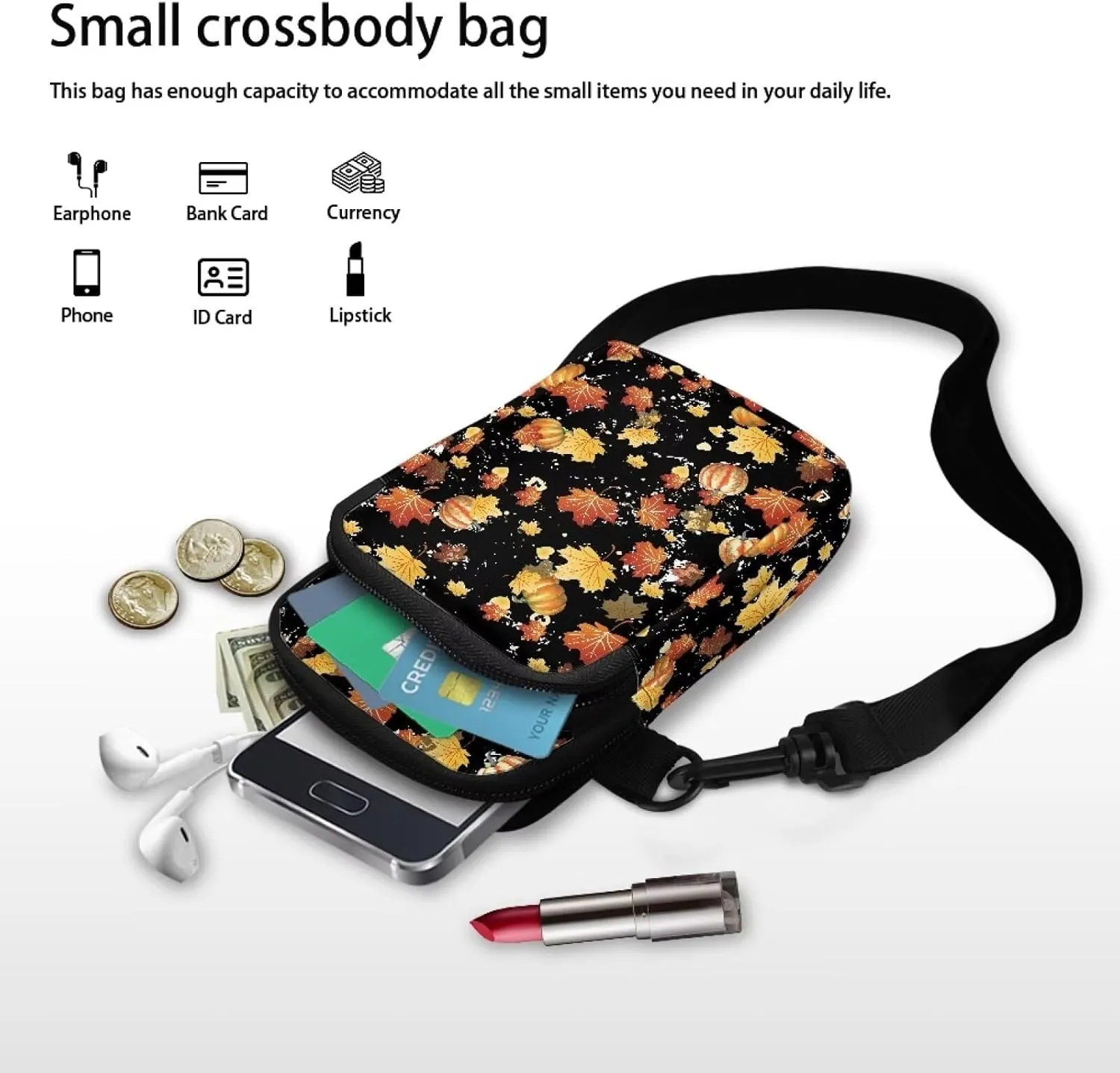 Crossbody Backpack for Women Sling Bag with Adjustable Strap Women Cross Body Chest Bag Mini Purse
