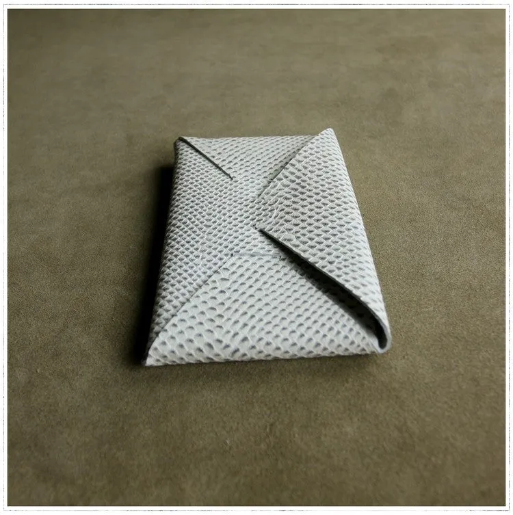 Cute Womens Beige Leather Envelope Wallet Slim Clutch Purse Checkbook Long Wallet for Women