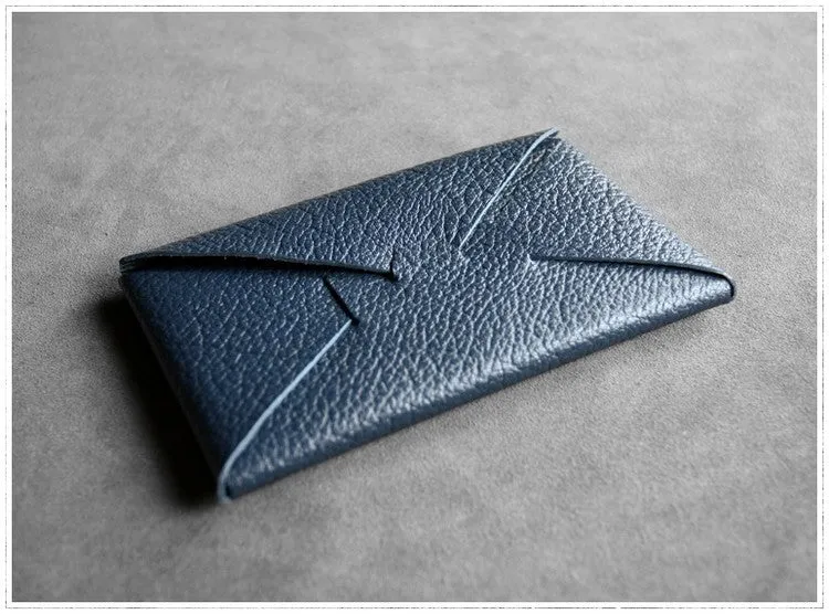 Cute Womens Beige Leather Envelope Wallet Slim Clutch Purse Checkbook Long Wallet for Women