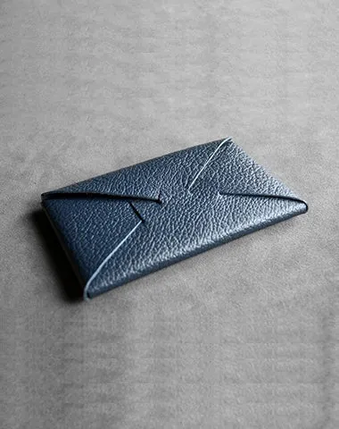 Cute Womens Beige Leather Envelope Wallet Slim Clutch Purse Checkbook Long Wallet for Women
