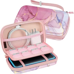 FINTIE Carrying Case for Nintendo New 2DS XL LL / New 3DS / 2DS / 3DS XL LL, Protective Hard Shell Portable Travel Cover Pouch with Game Card Slots & Inner Pocket, Dreamy Marble
