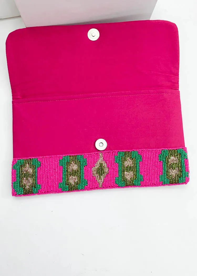 Flores Beaded Clutch