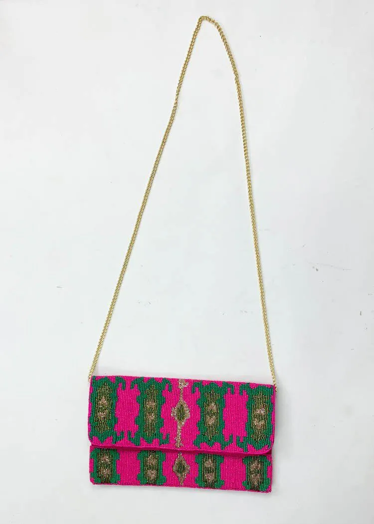 Flores Beaded Clutch