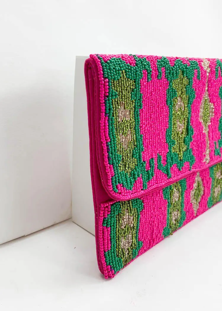 Flores Beaded Clutch