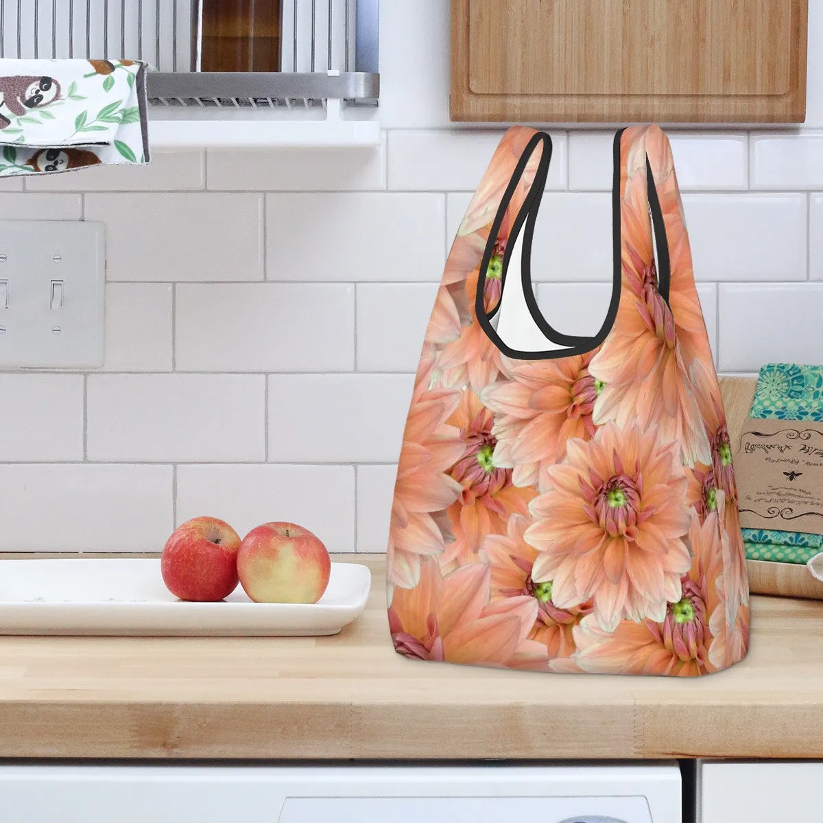 Folding Shopping Bag (Polyester with storage pouch) Dahlia 1