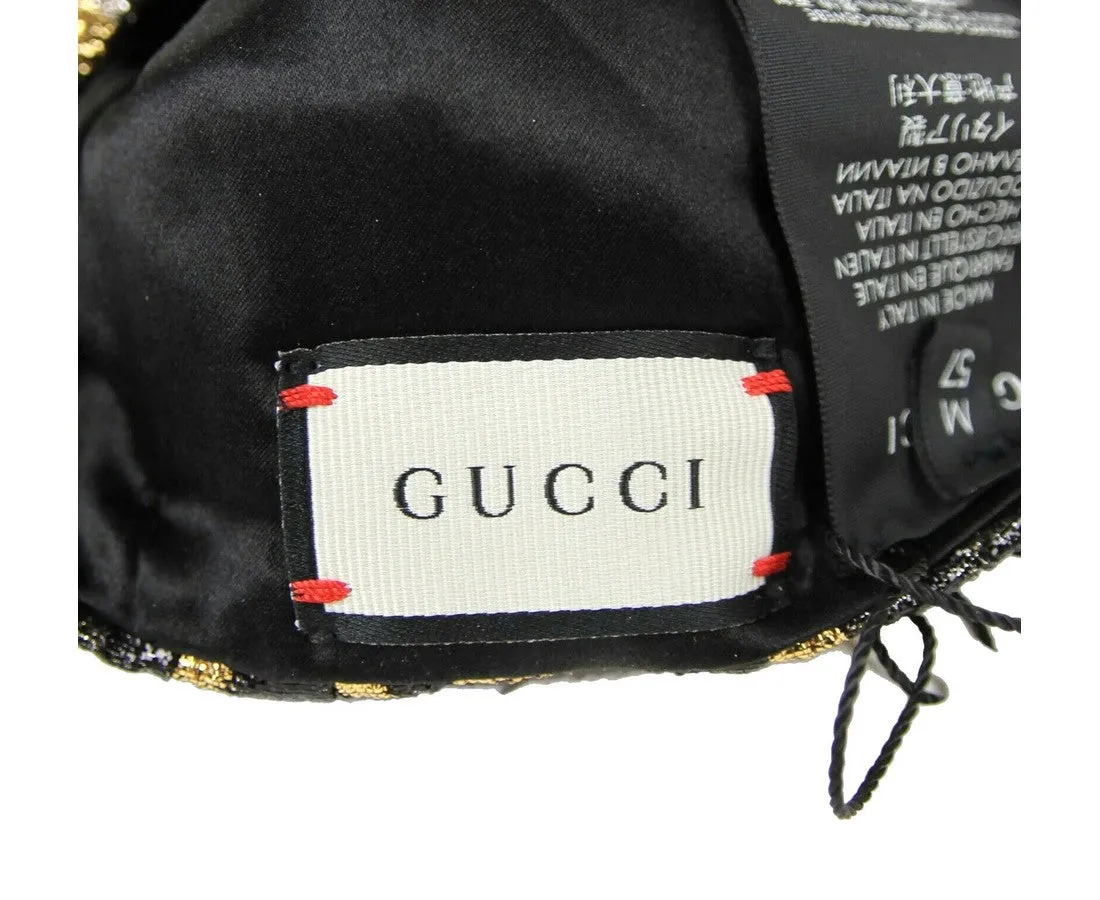 Gucci Women's  Metallic Leopard Print Turban Headband M / 57