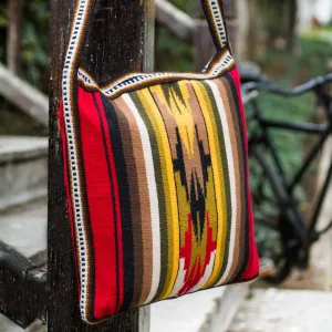 Hand Made Women's Alpaca Blend Shoulder Bag  - Andean Warmth | NOVICA