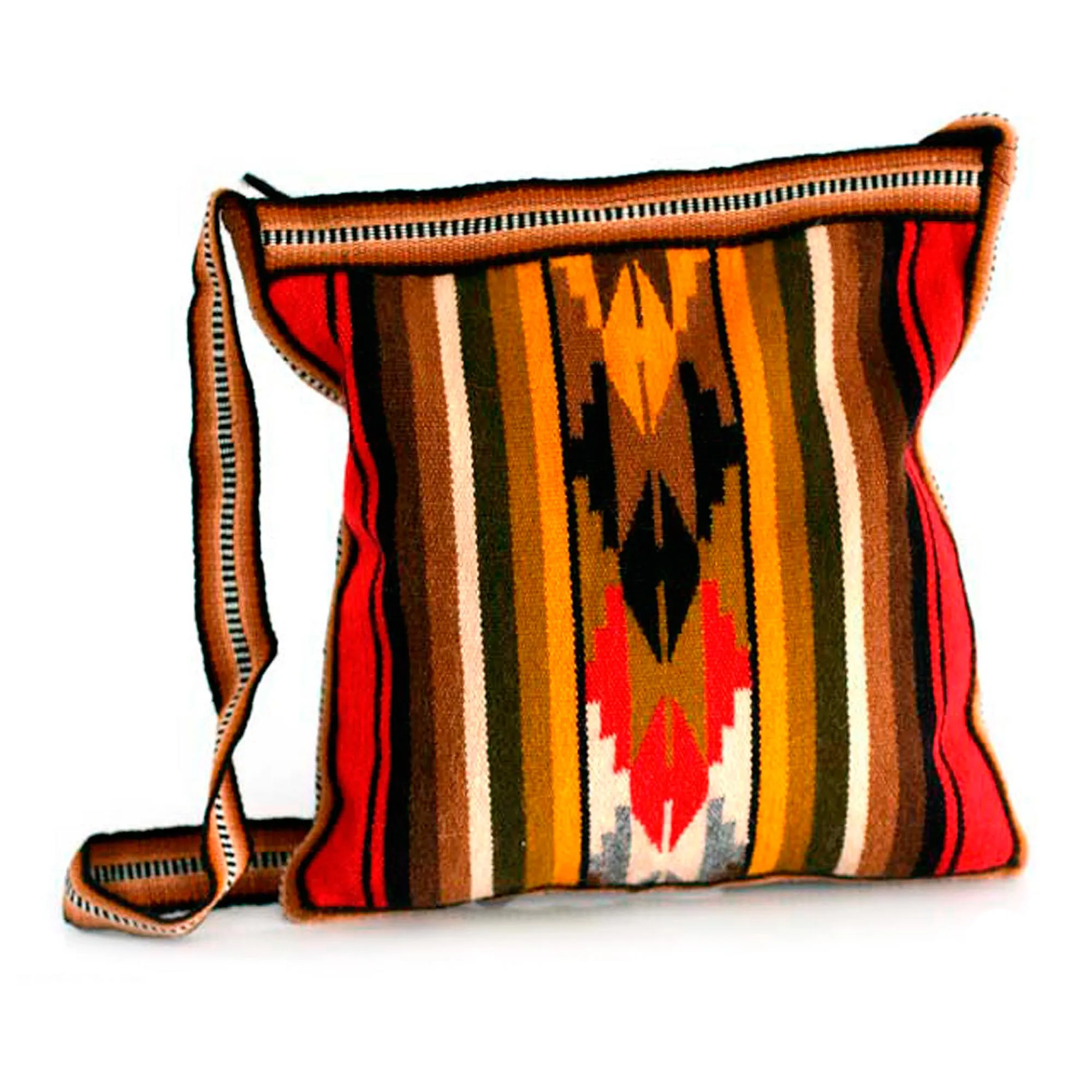 Hand Made Women's Alpaca Blend Shoulder Bag  - Andean Warmth | NOVICA