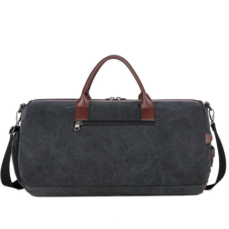 Large Canvas Duffle Bag with Shoe Compartment