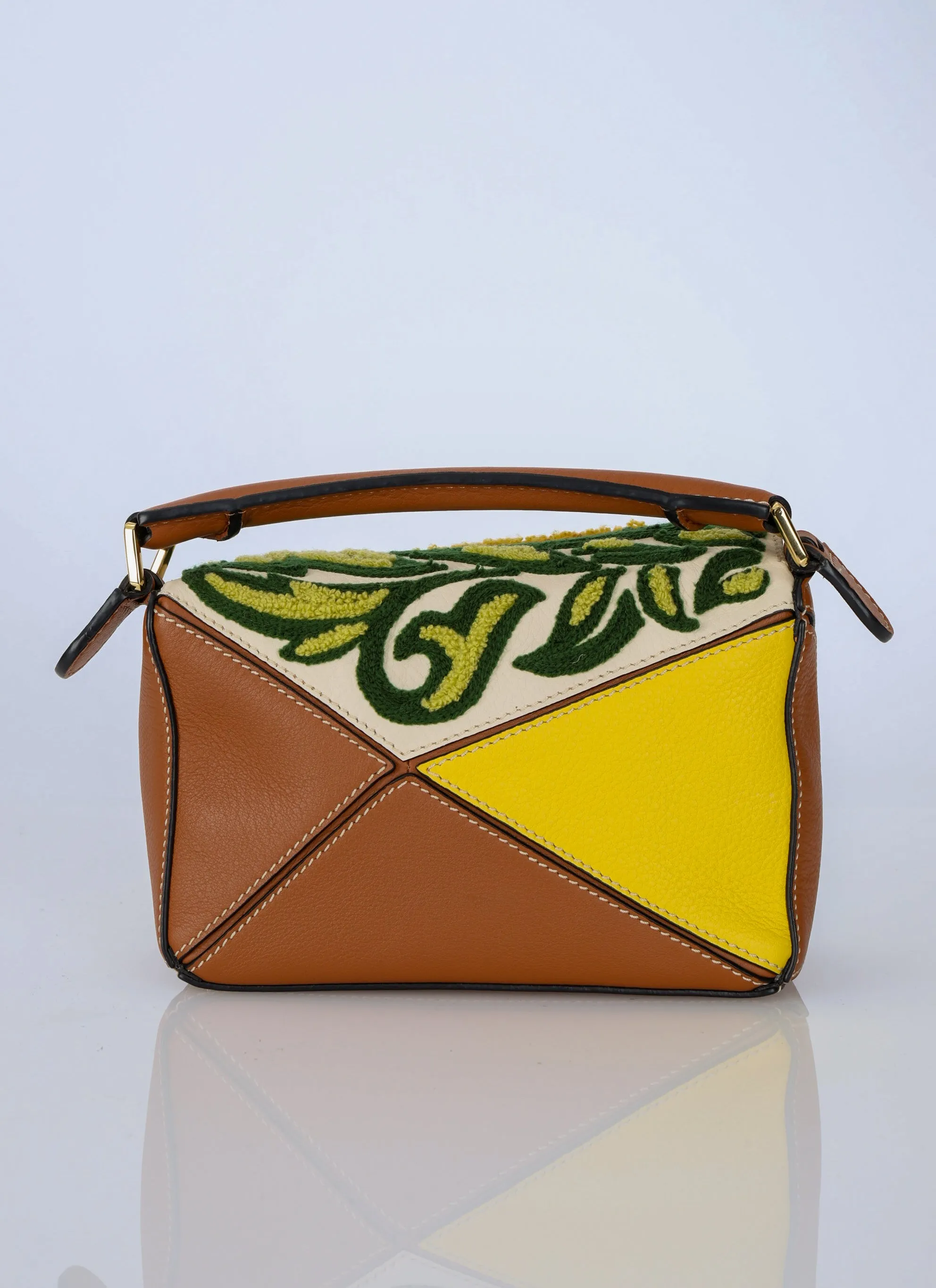 Loewe Embroidered Floral Mini Puzzle Bag
