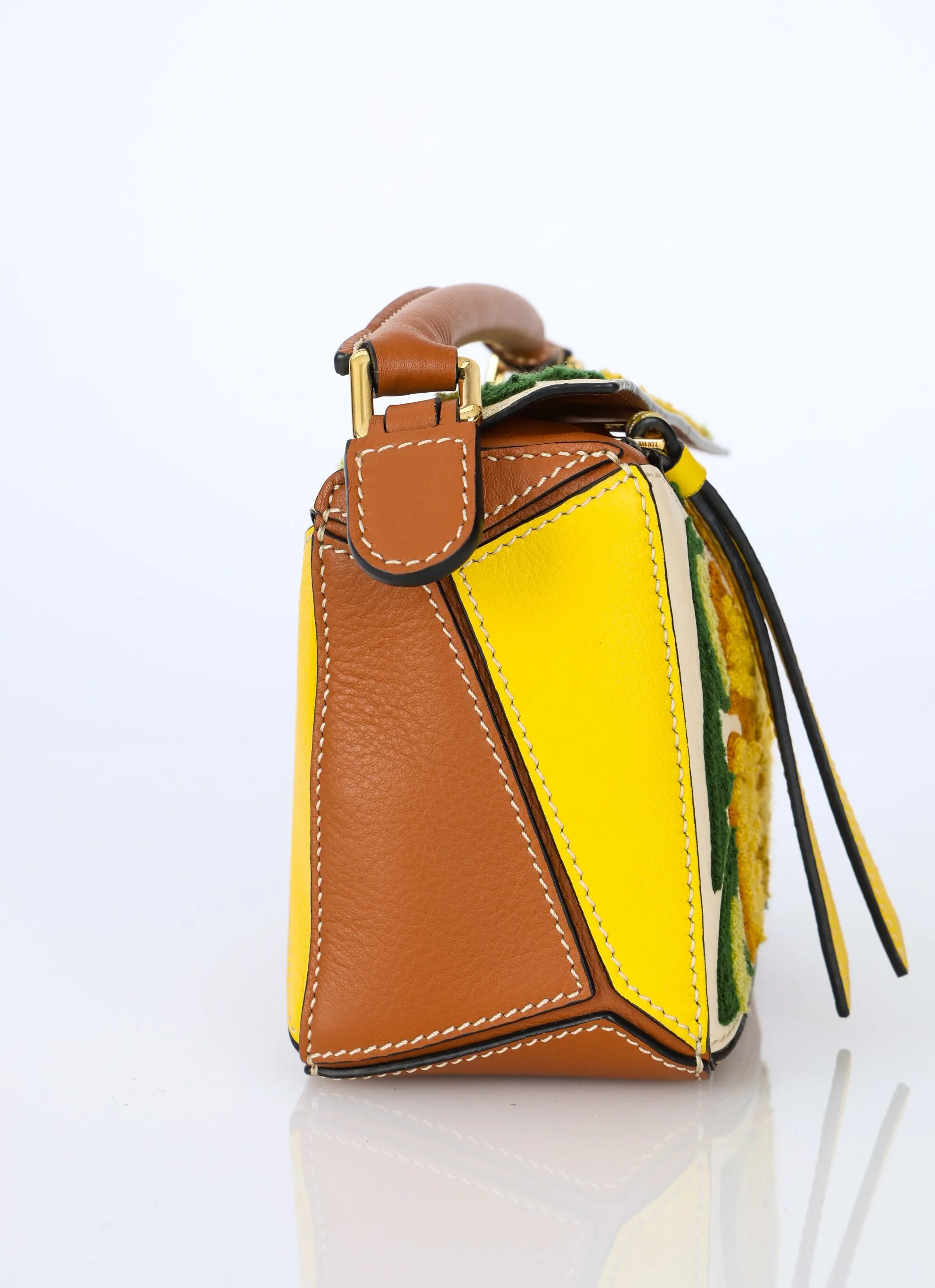 Loewe Embroidered Floral Mini Puzzle Bag