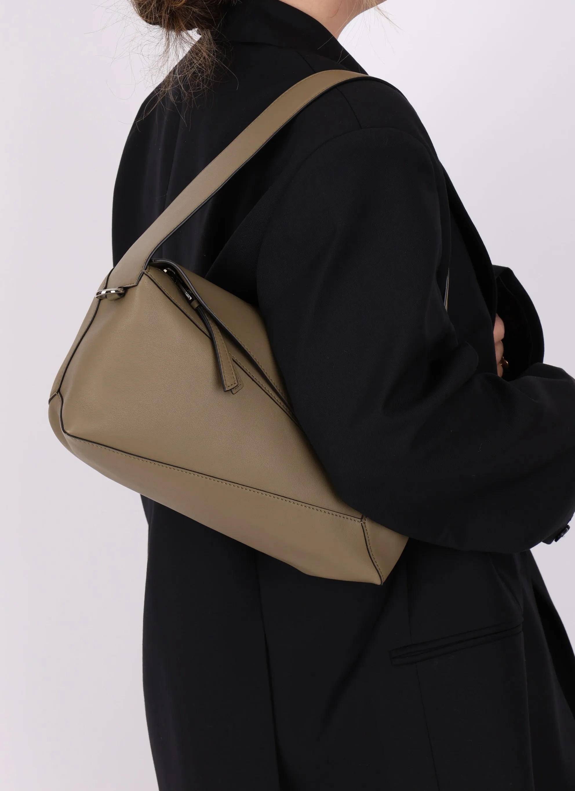 Loewe Leather Olive Puzzle Shoulder Bag