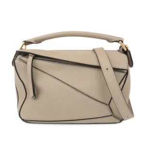 LOEWE Puzzle Calf Leaather Puzzle Bag Small 2Way Bag Sand Used
