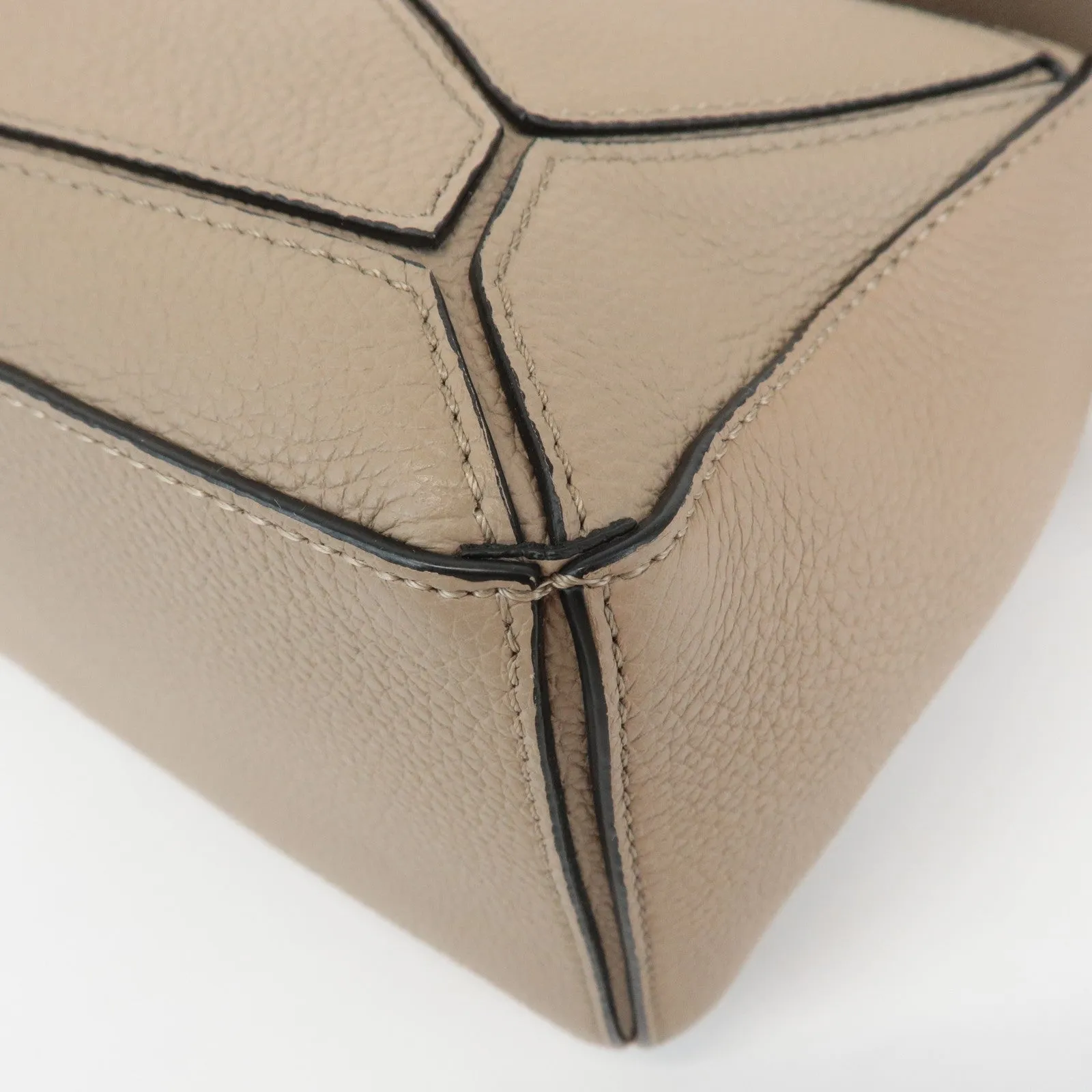 LOEWE Puzzle Calf Leaather Puzzle Bag Small 2Way Bag Sand Used