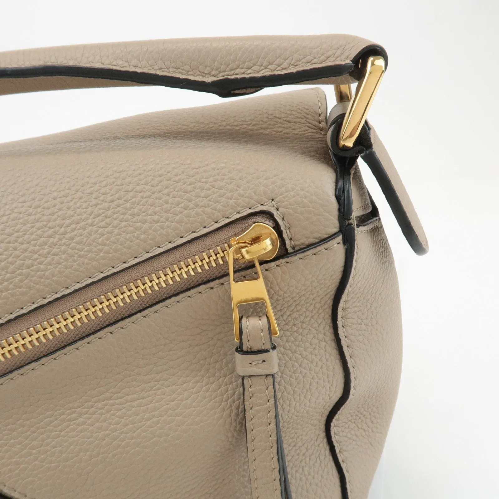 LOEWE Puzzle Calf Leaather Puzzle Bag Small 2Way Bag Sand Used
