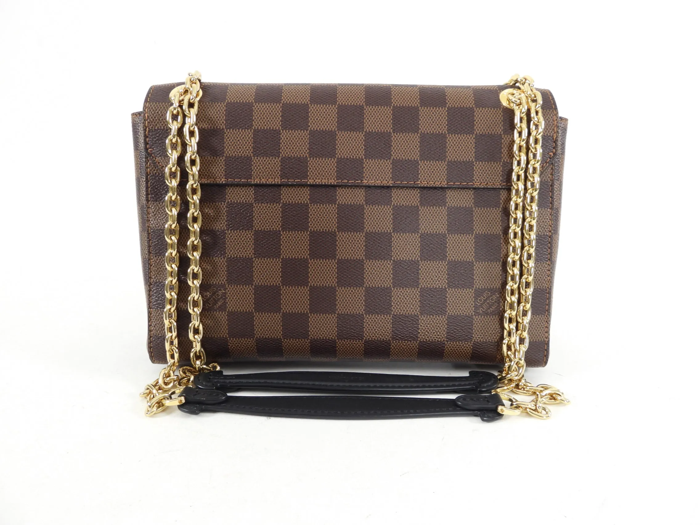 Louis Vuitton Vavin Chain PM Damier Ebene Burgundy Shoulder Bag