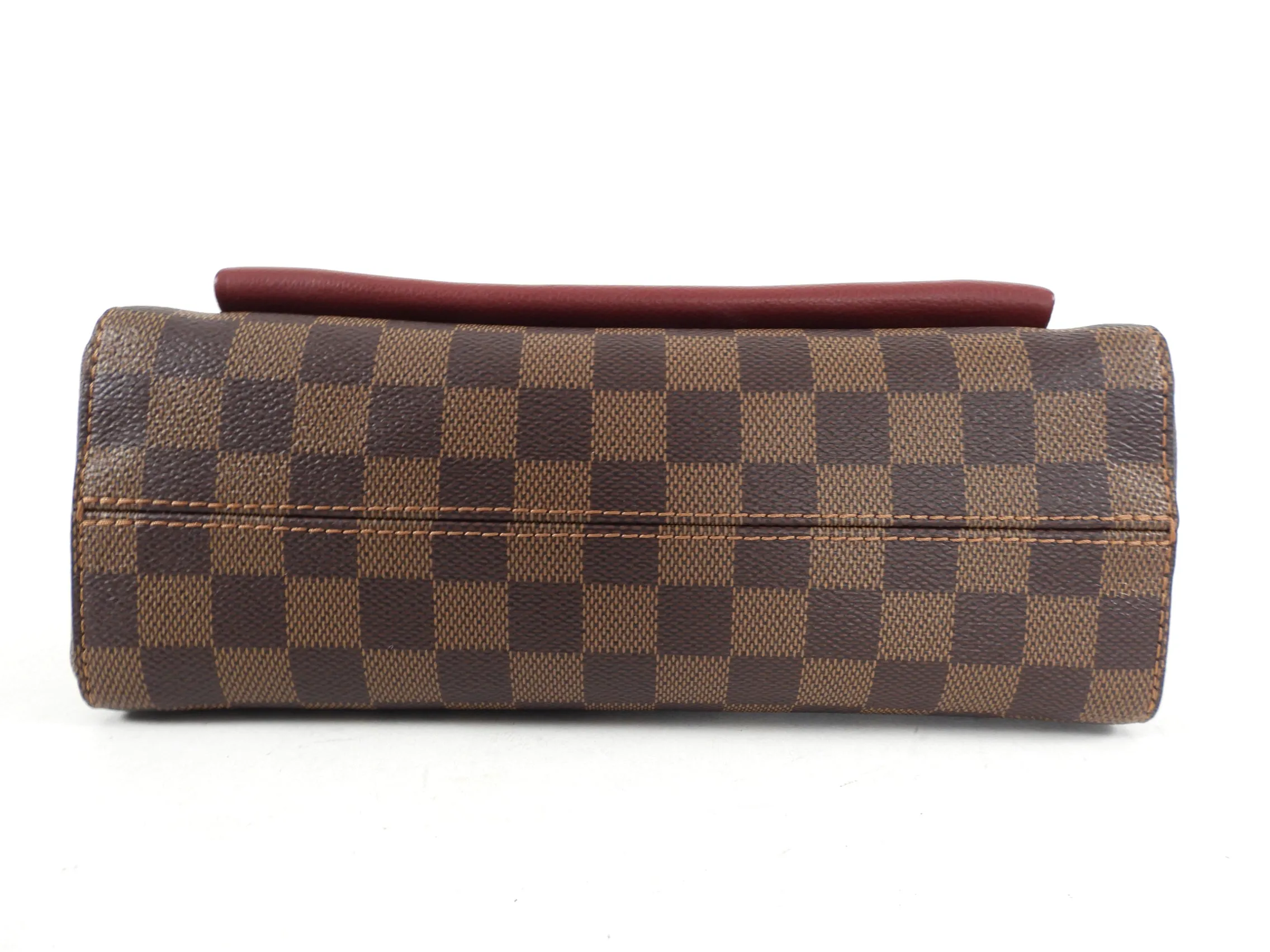 Louis Vuitton Vavin Chain PM Damier Ebene Burgundy Shoulder Bag