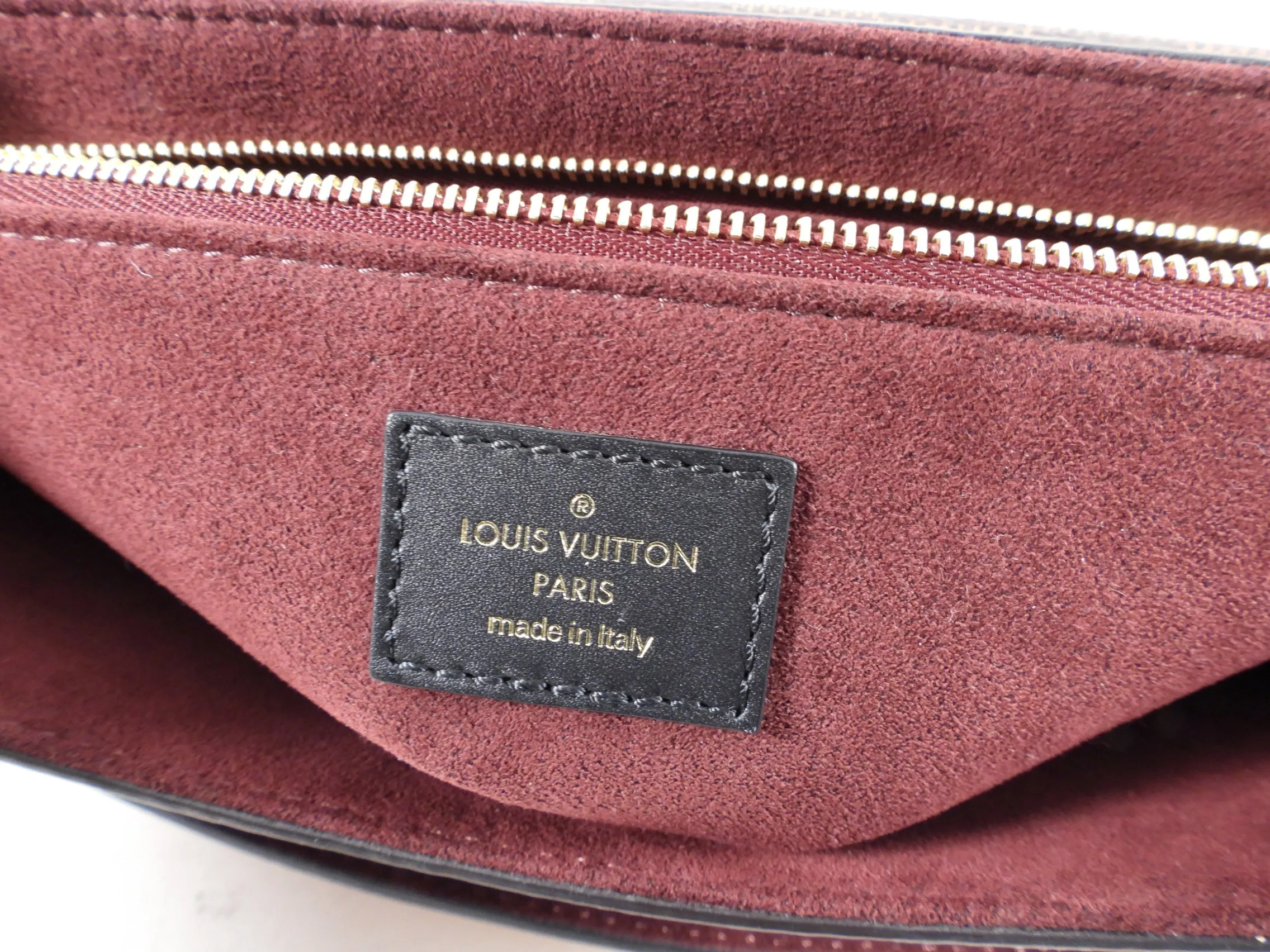 Louis Vuitton Vavin Chain PM Damier Ebene Burgundy Shoulder Bag