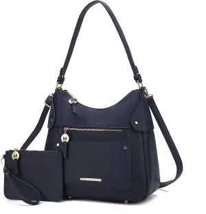 MKF Collection Shoulder Bag for Women & Wristlet Pouch, Vegan Leather Handbag Set Top-Handle Tote Handbag Purse by Mia k MKF Collection Shoulder Bag for Women & Wristlet Pouch, Vegan Leather Handbag Set Top-Handle Tote Handbag Purse by Mia k