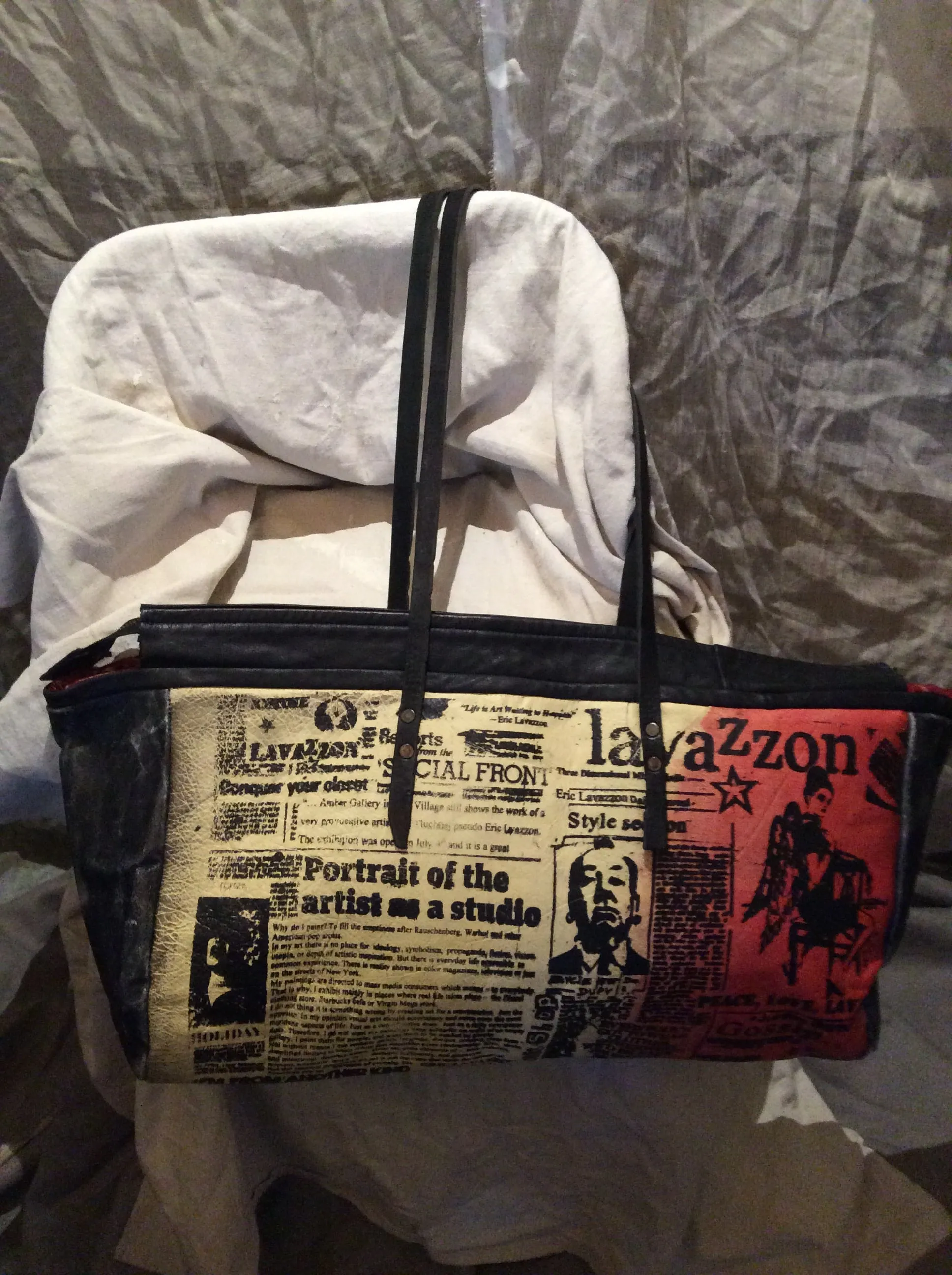Oversize Leather statement Duffle bag... sale