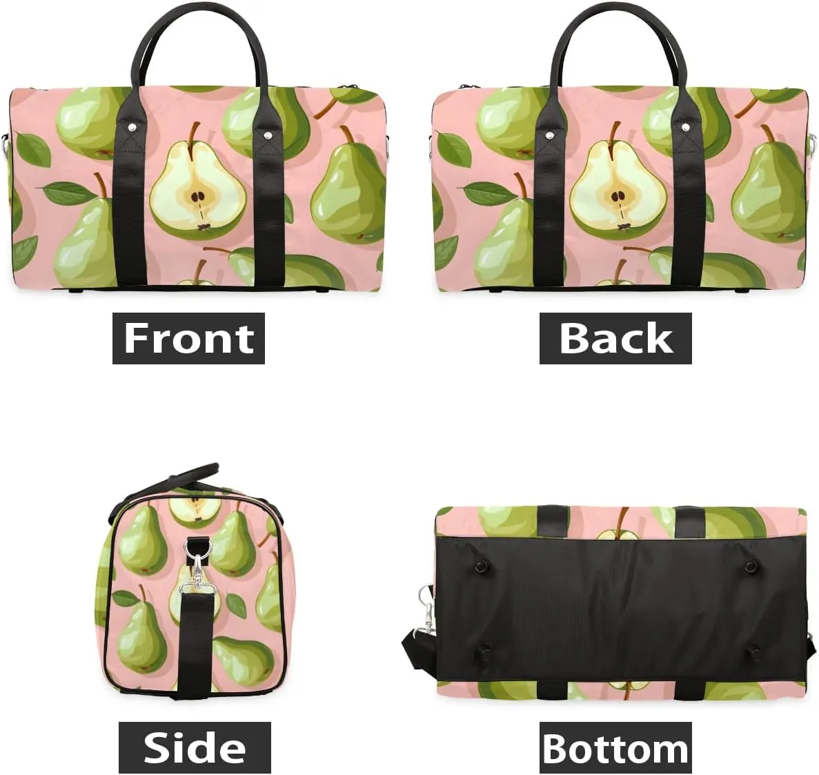 Pear Foldable Lightweight Duffle Bag for Travel - Waterproof Carry On Bags for Airplanes, Travel Duffel Bags for Gym, Weekend