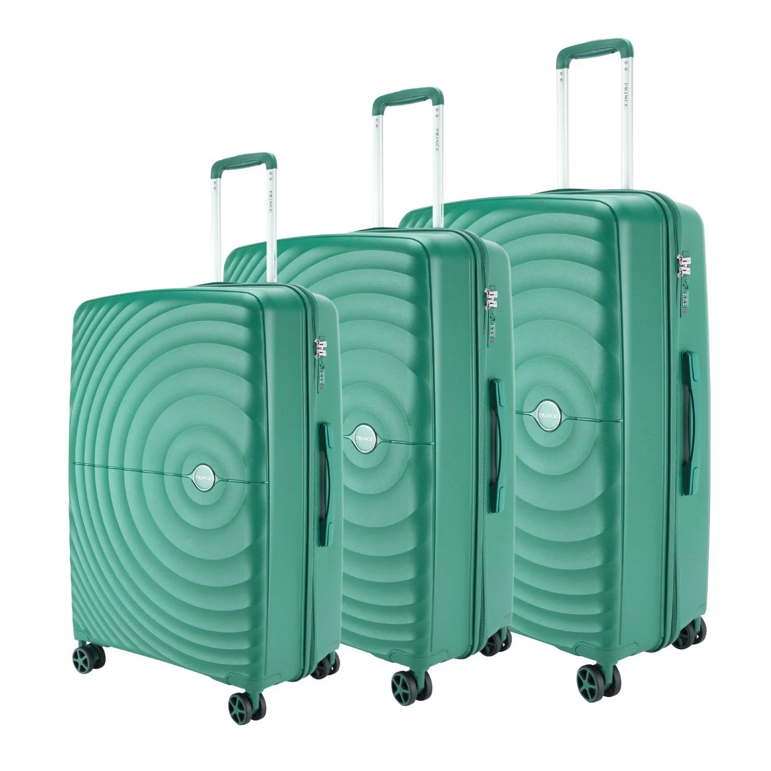 Prince Hardside Suitcase Set of 3-Black PR16709