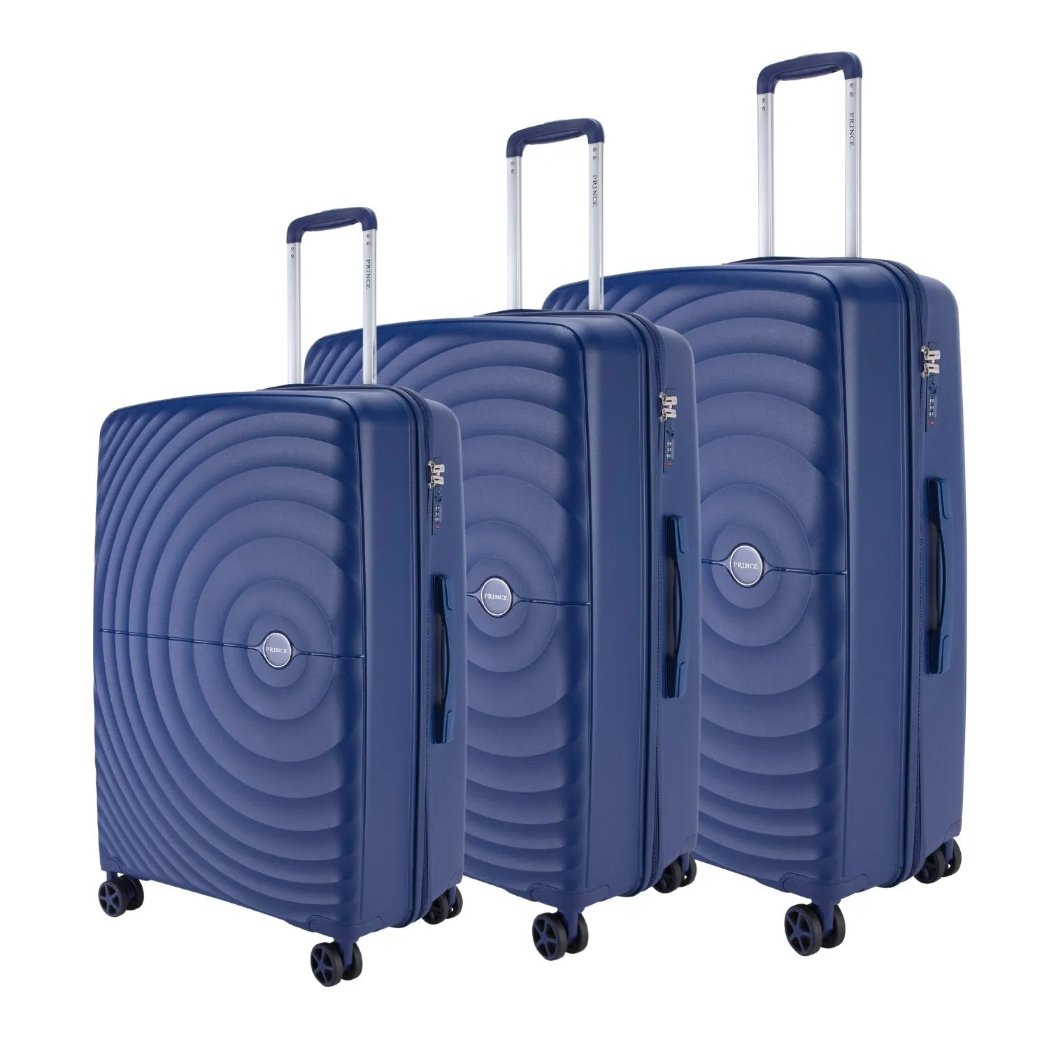Prince Hardside Suitcase Set of 3-Black PR16709