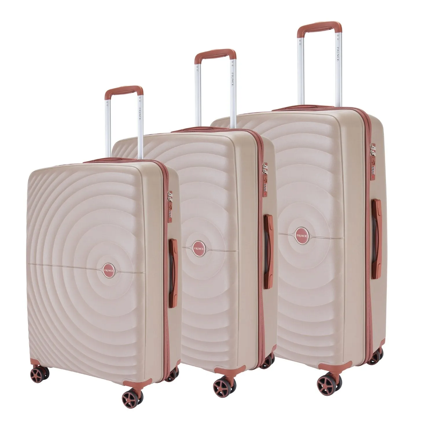 Prince Hardside Suitcase Set of 3-Black PR16709